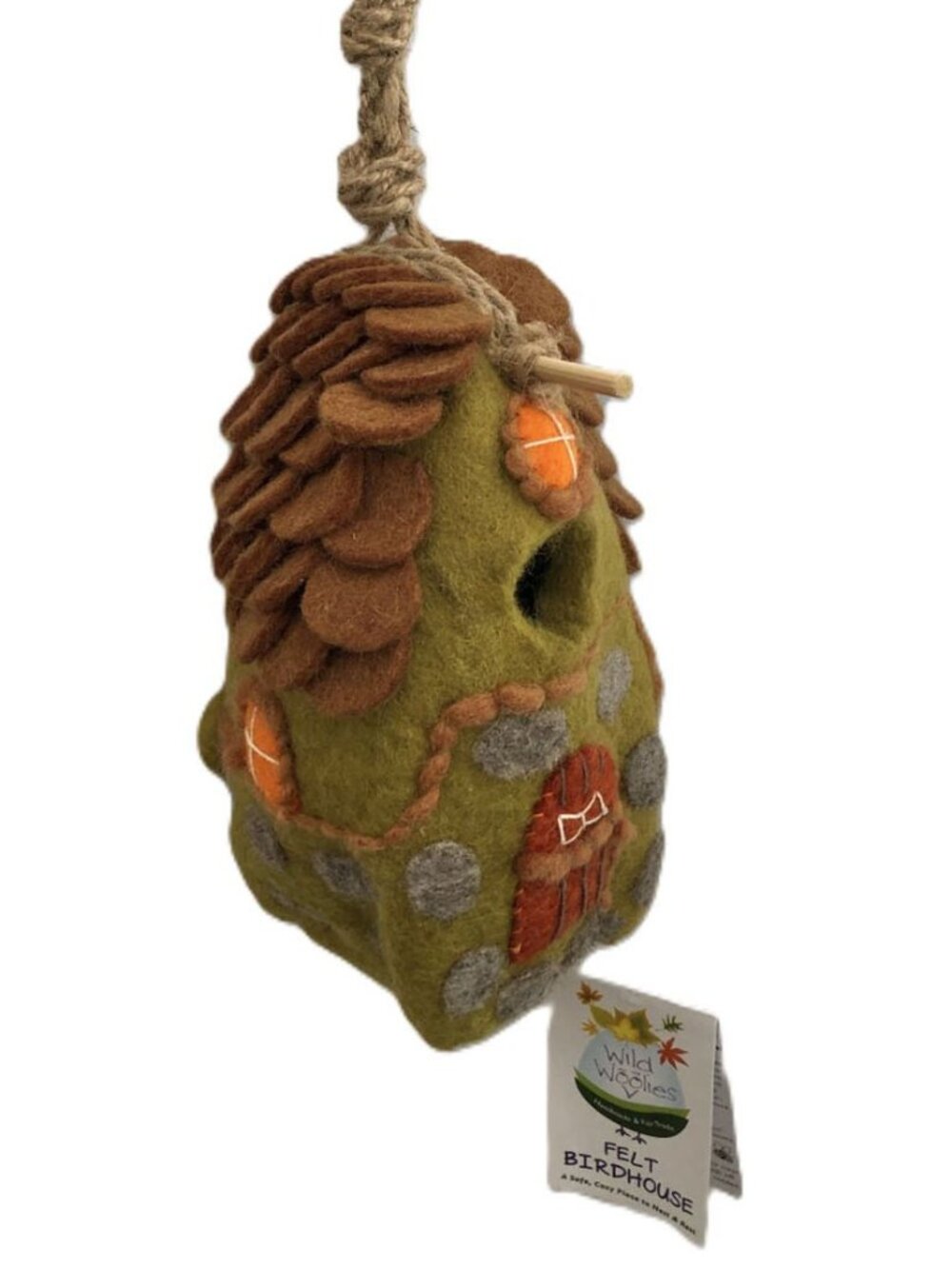 Wild Woolies Felt Birdhouse Forest House NWT Bird Lovers